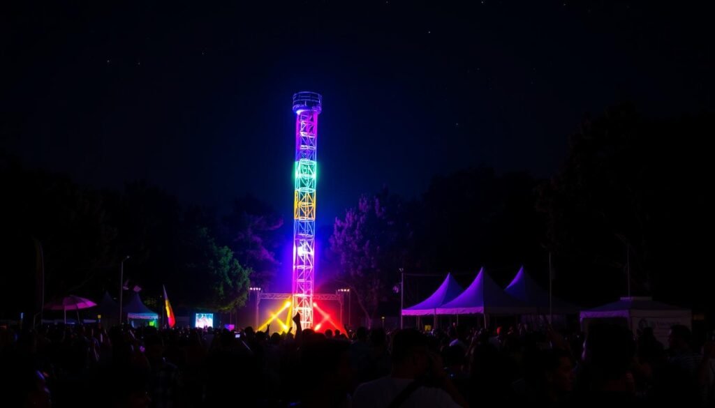 [torre de iluminação em eventos]