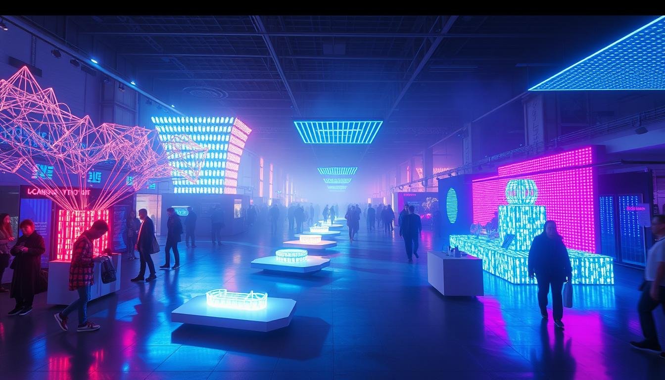 fluxo luminoso em exposições