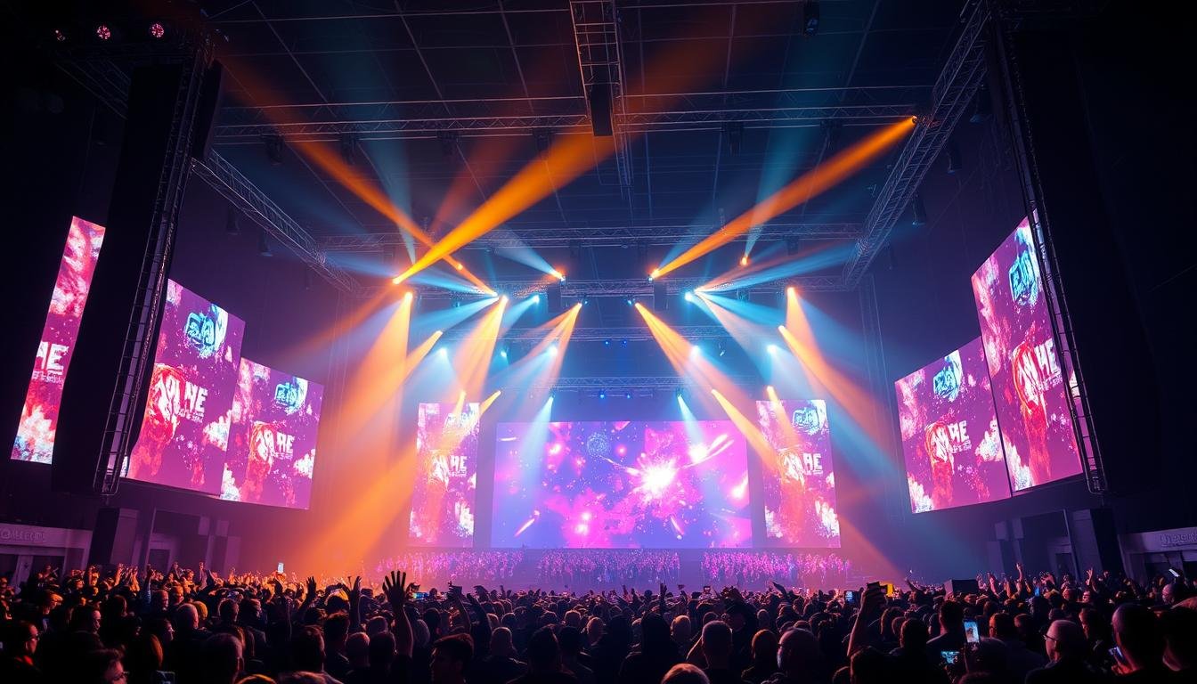 iluminação para grandes eventos